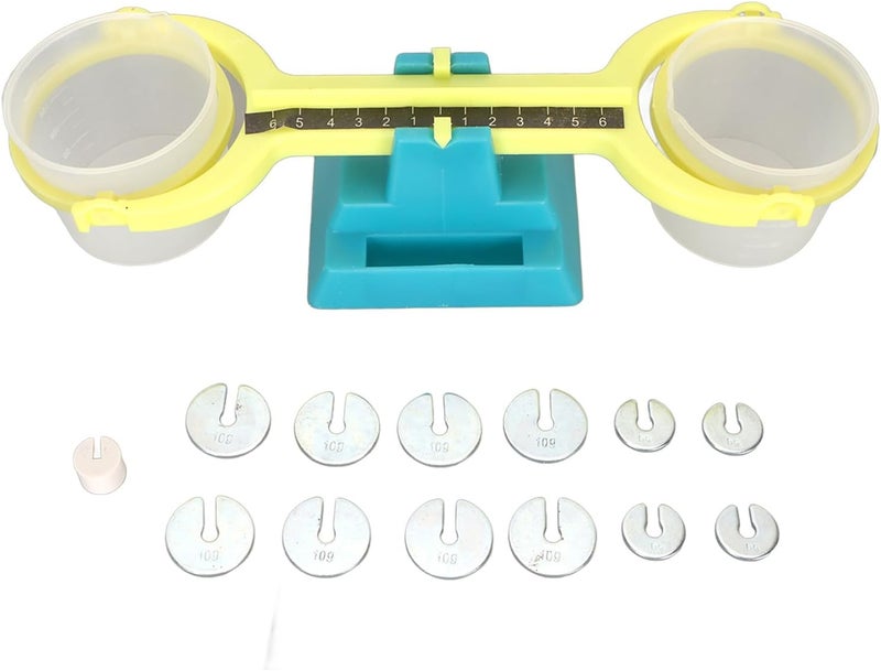 MUNEFE Plastic Students Balance Scale, Bucket Balance Scale, Nestable Pan Balance for Mass Measurement Teaching - Image 1